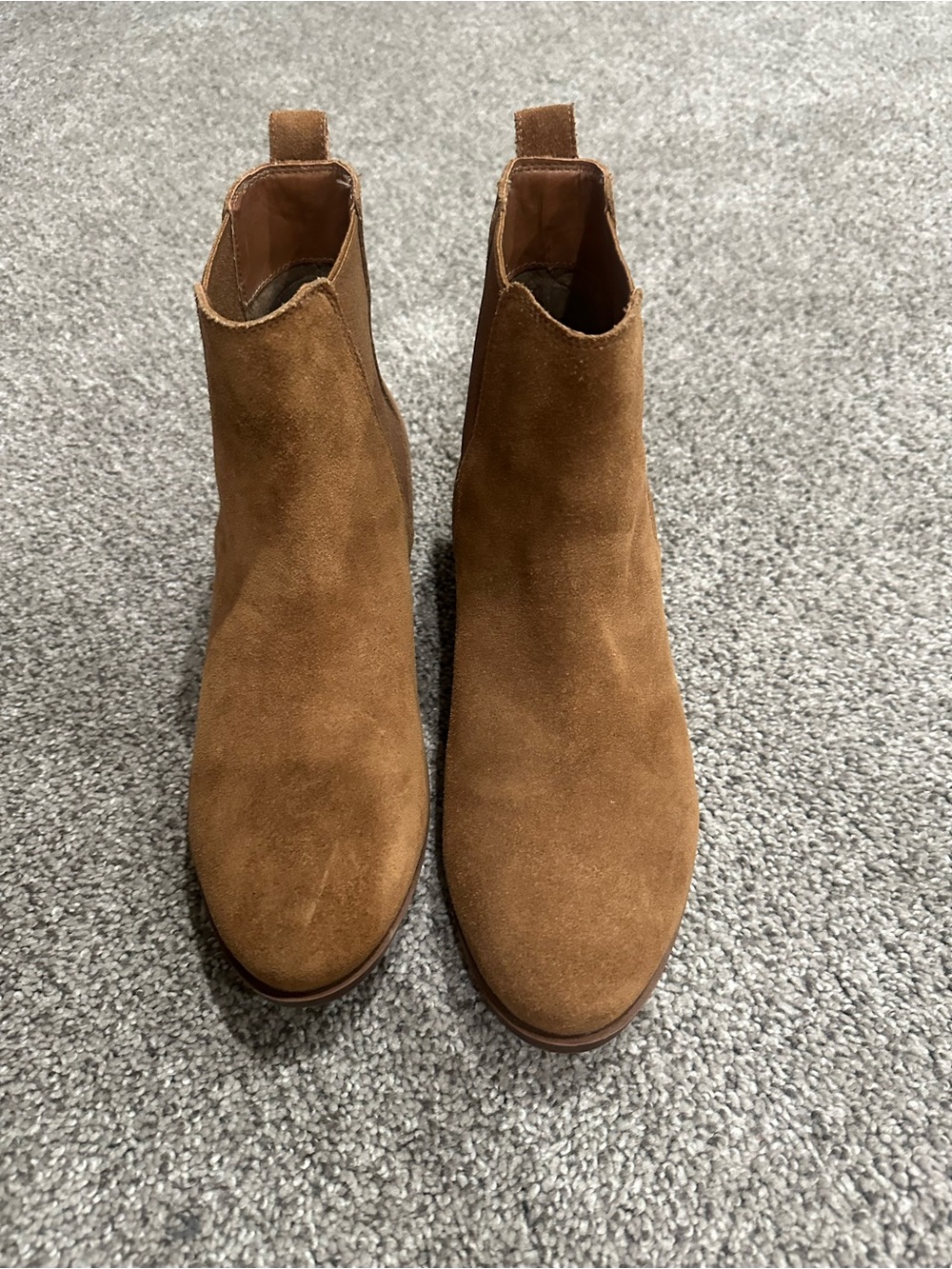 Steve Madden Women's Tan Suede Chelsea Booties - Picture 2 of 6